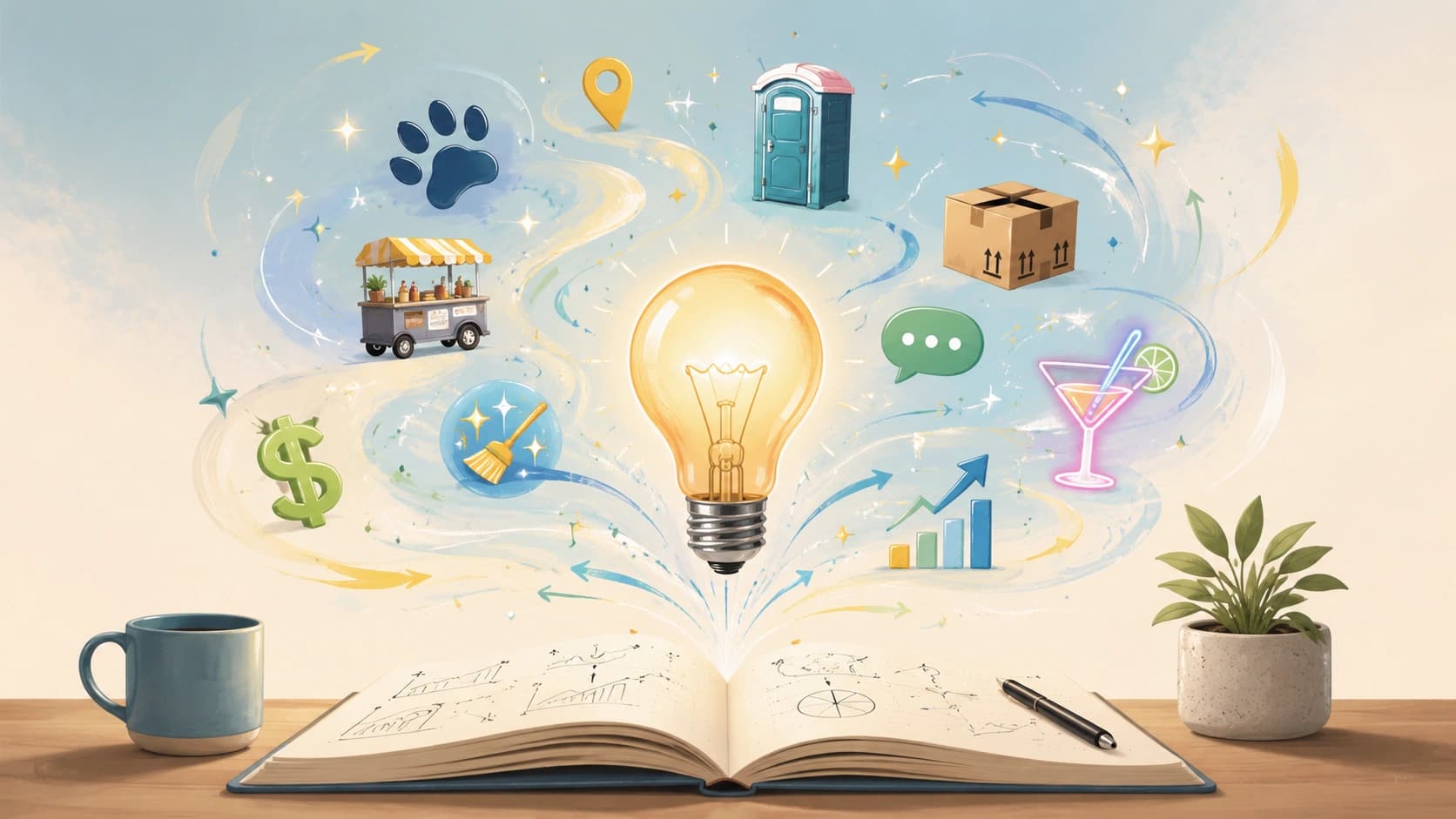Abstract image of unique business ideas