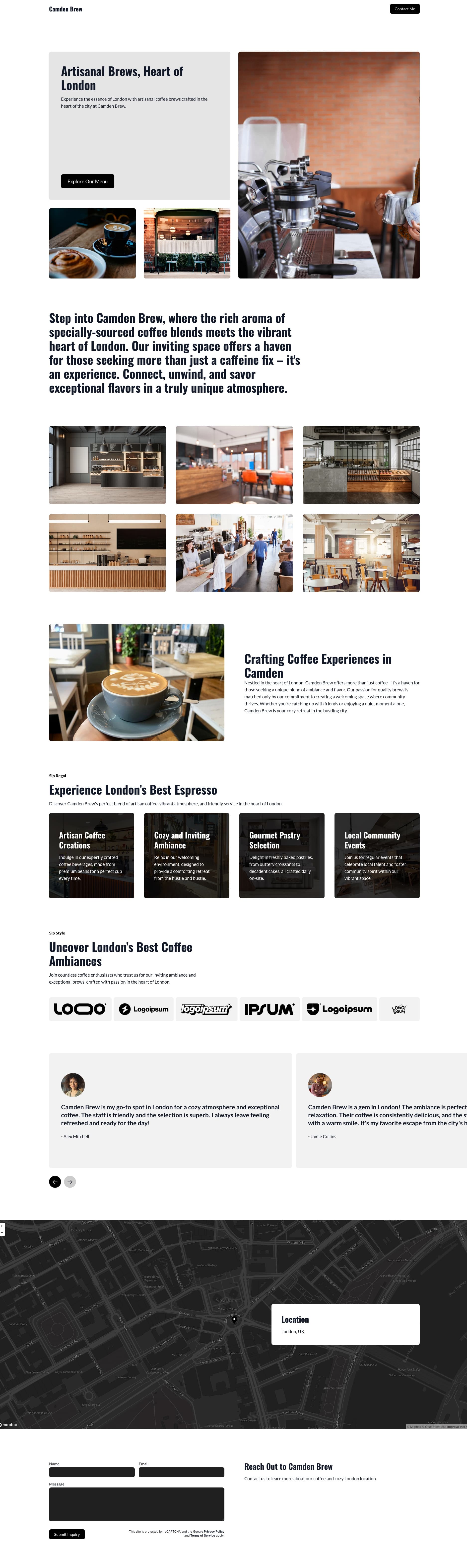 Coffee Shop Website Template
