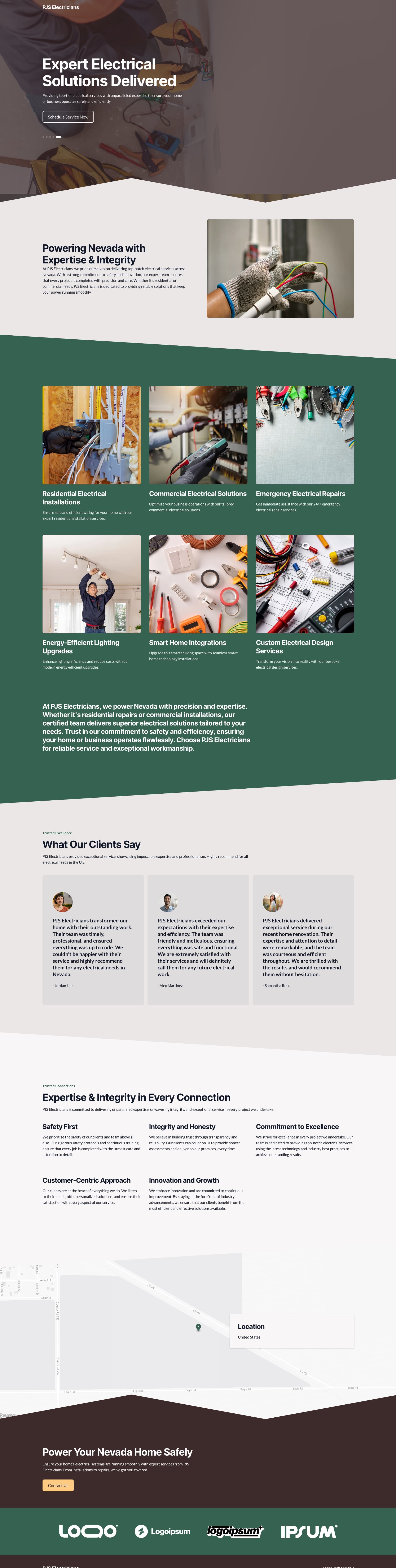 Electrician website template