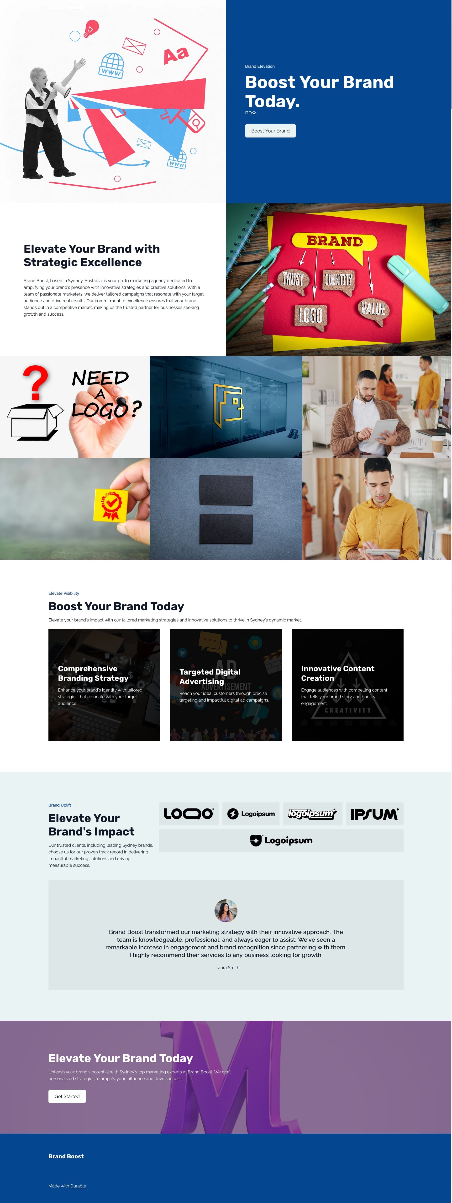 Marketing agency website template