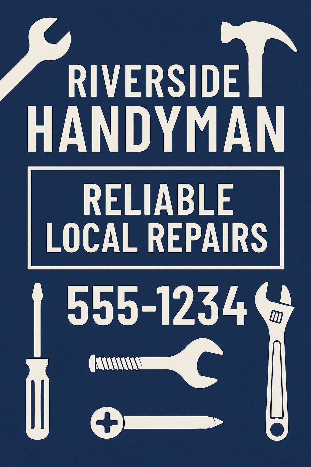 Professional handyman services flyer