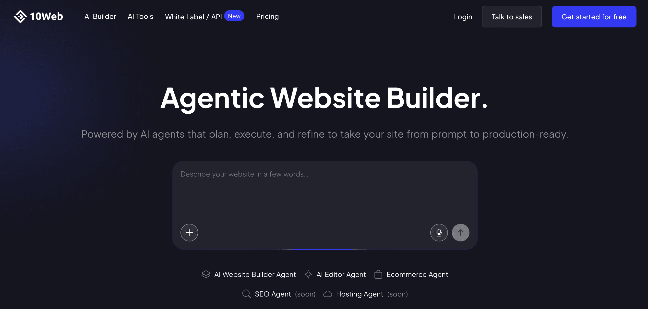 Screenshot of 10Web