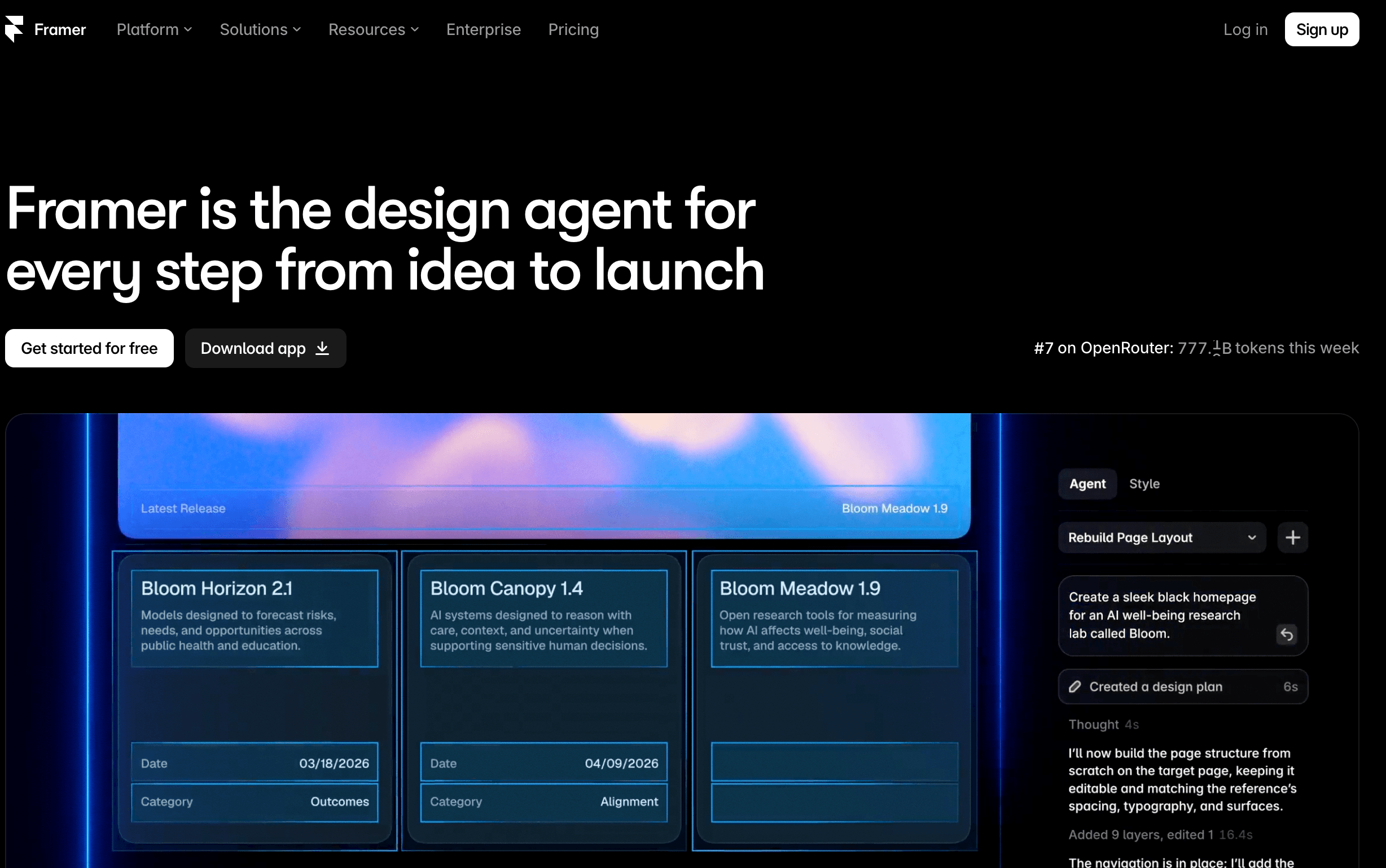 Screenshot of Framer