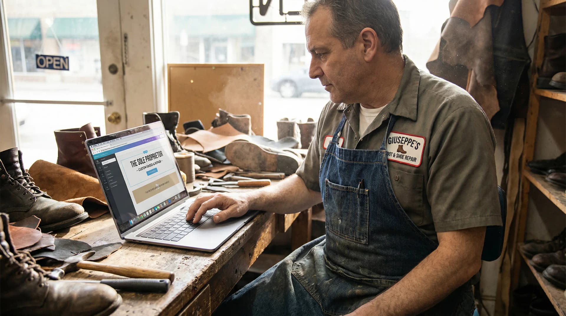 Shoe Repair Shop building a website