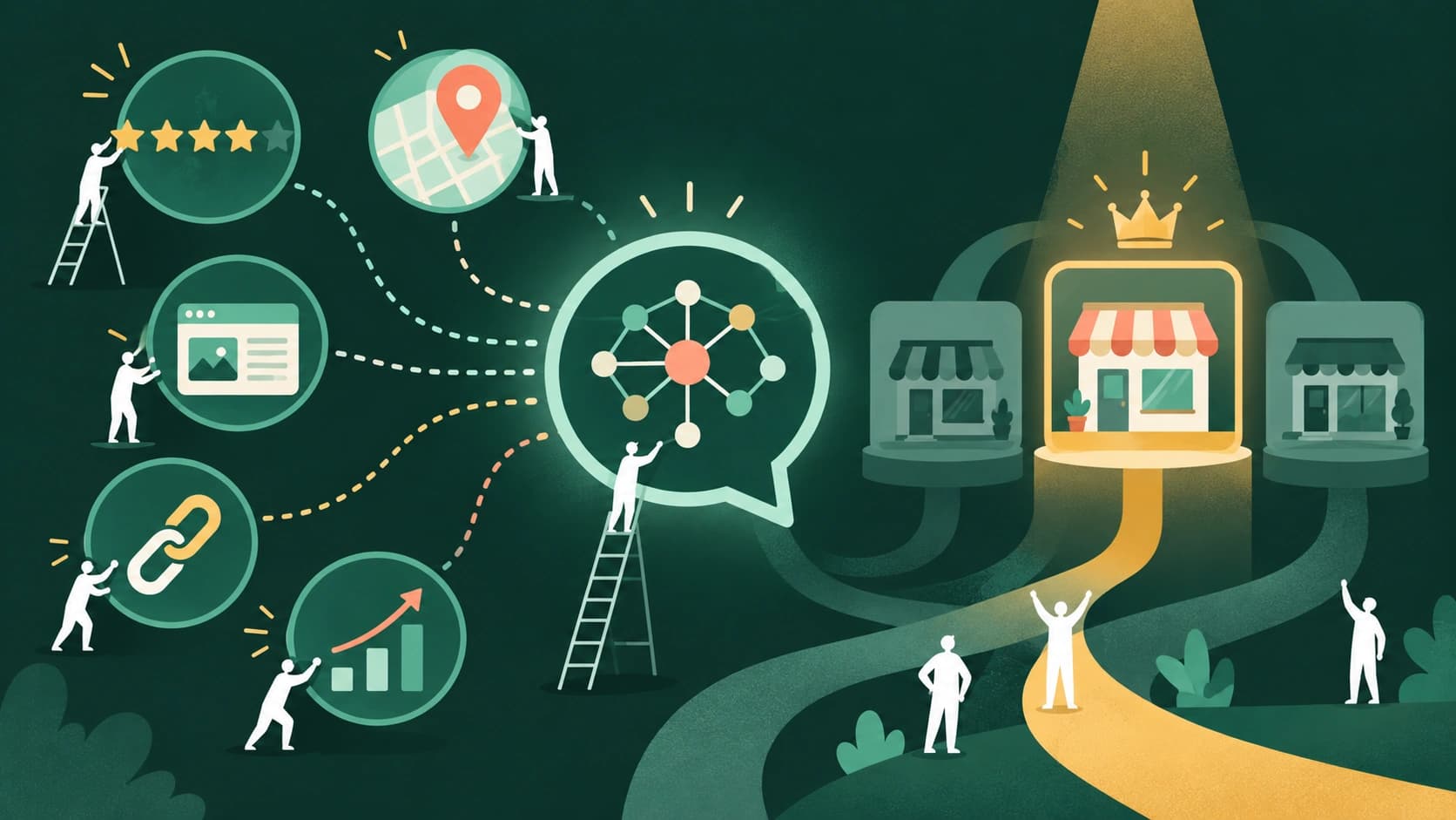 Abstract image showing local business recommendations