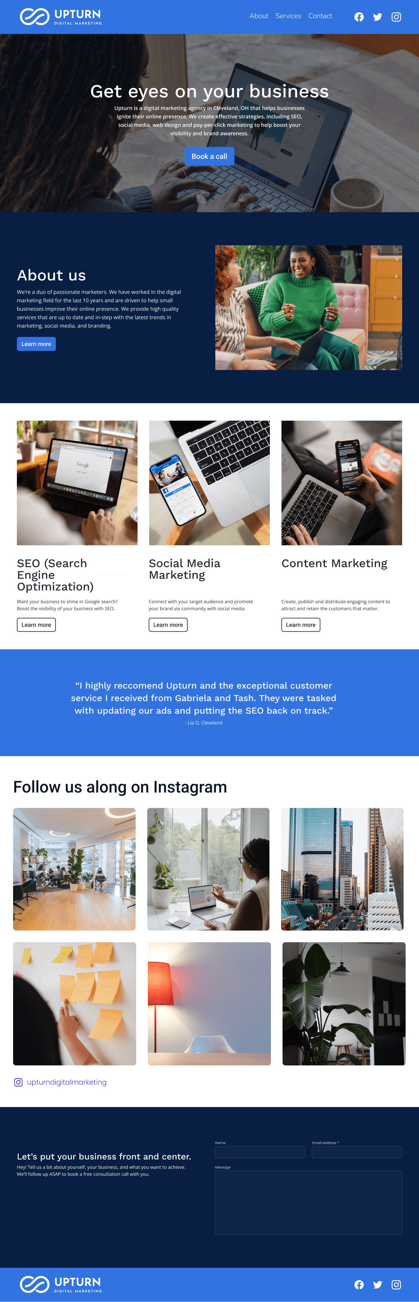 Digital marketing website template