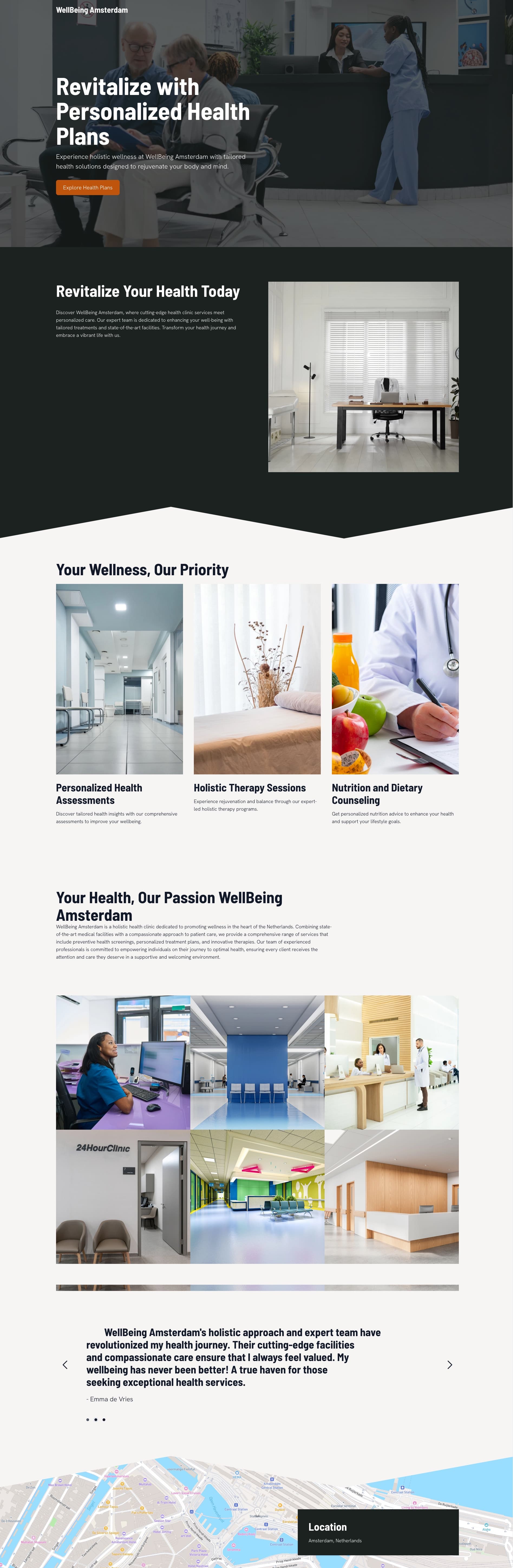 Health website template