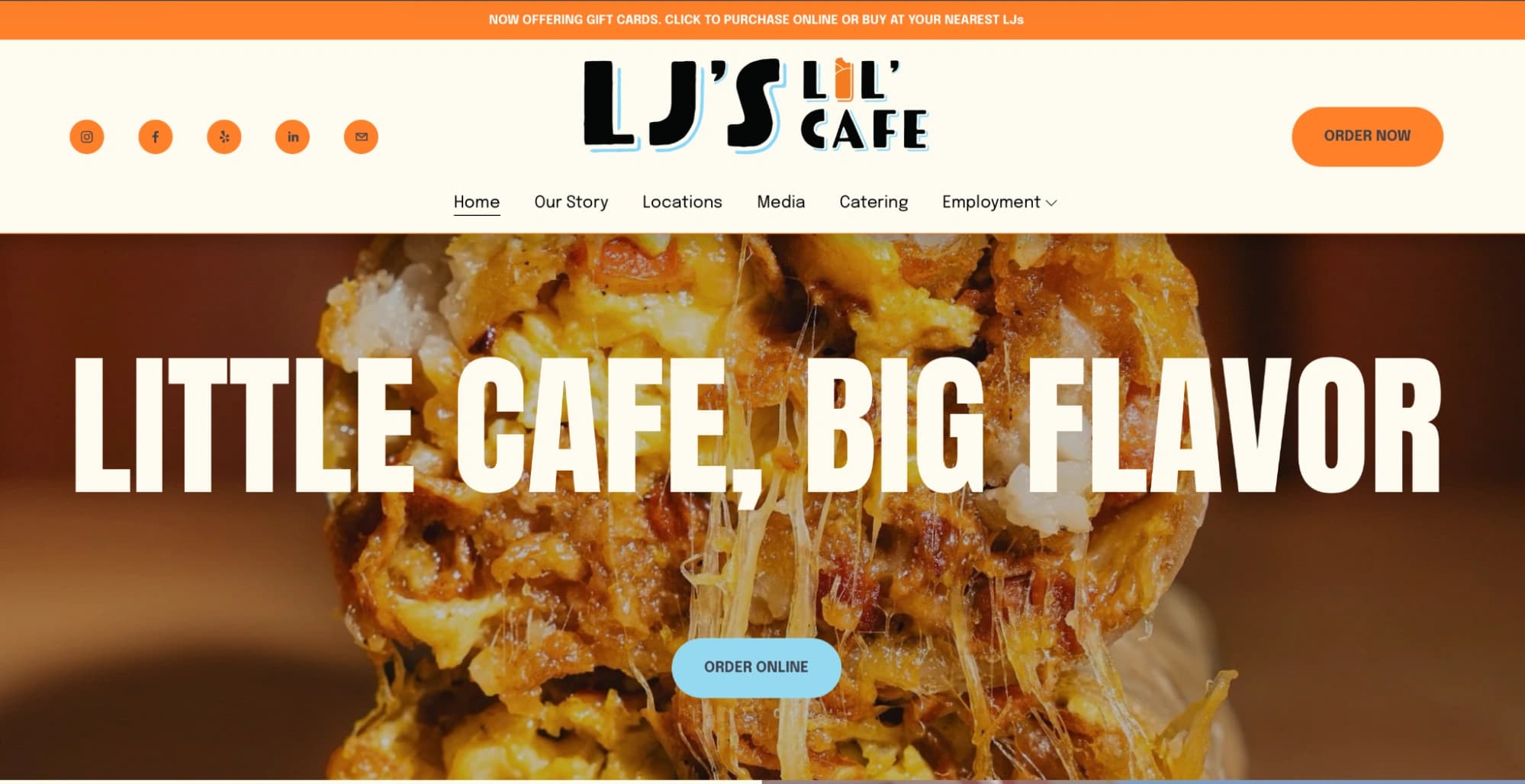 Screenshot of LJ's Lil' Cafe