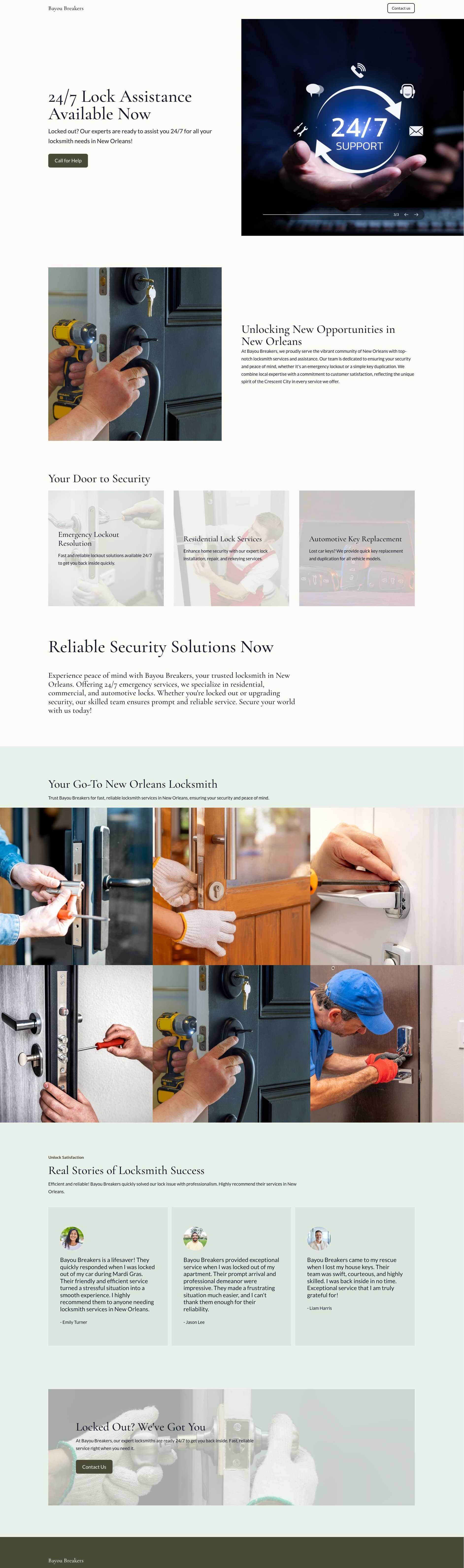 Locksmith website template