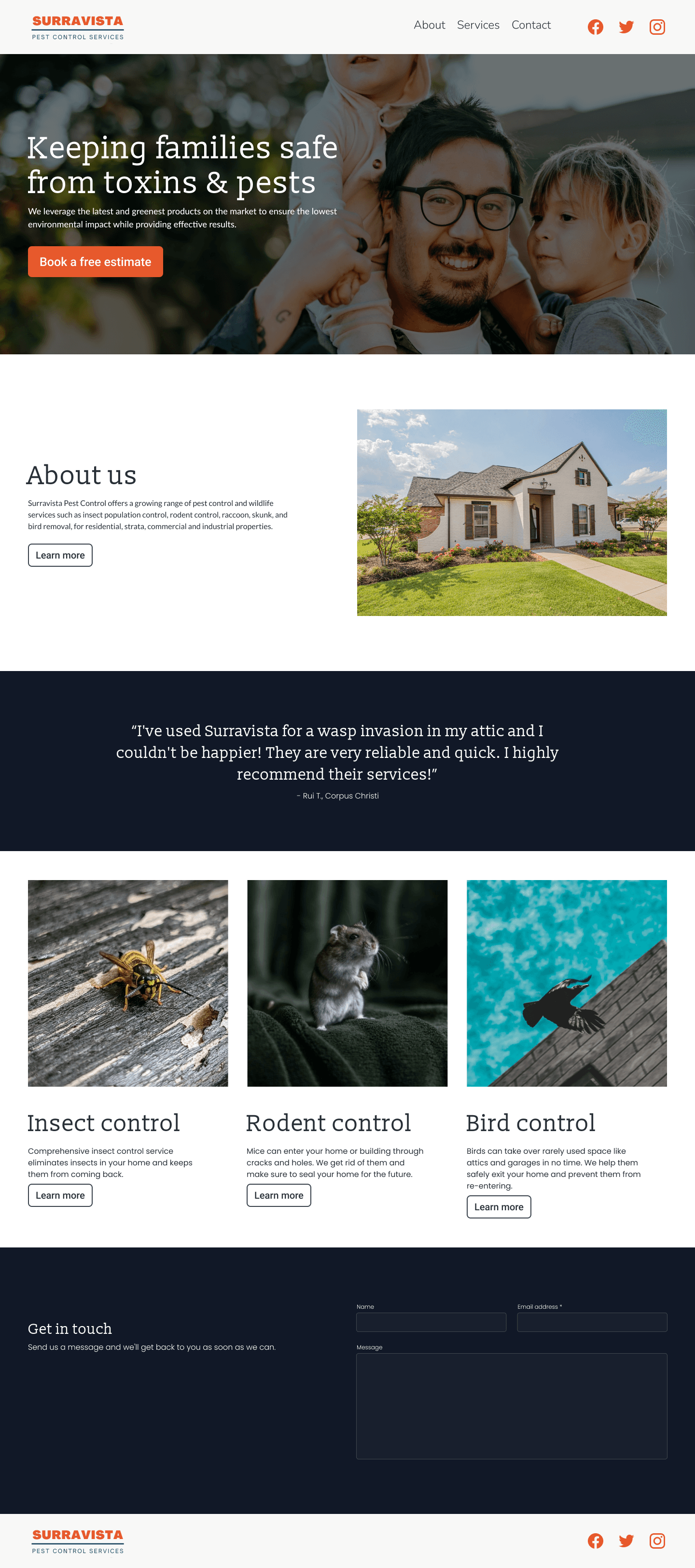 Pest Control Website Template