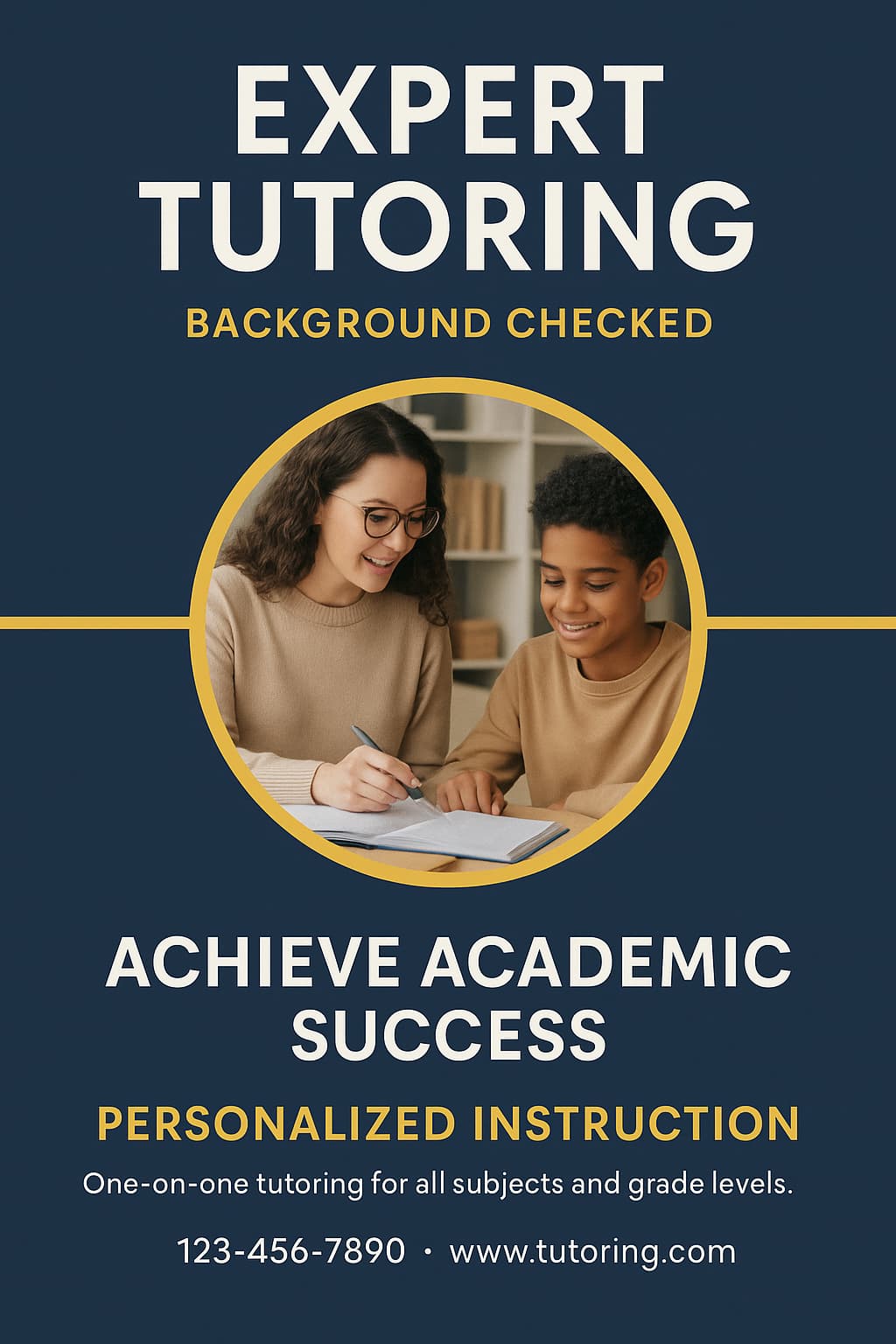 Tutoring flyer leaflet example