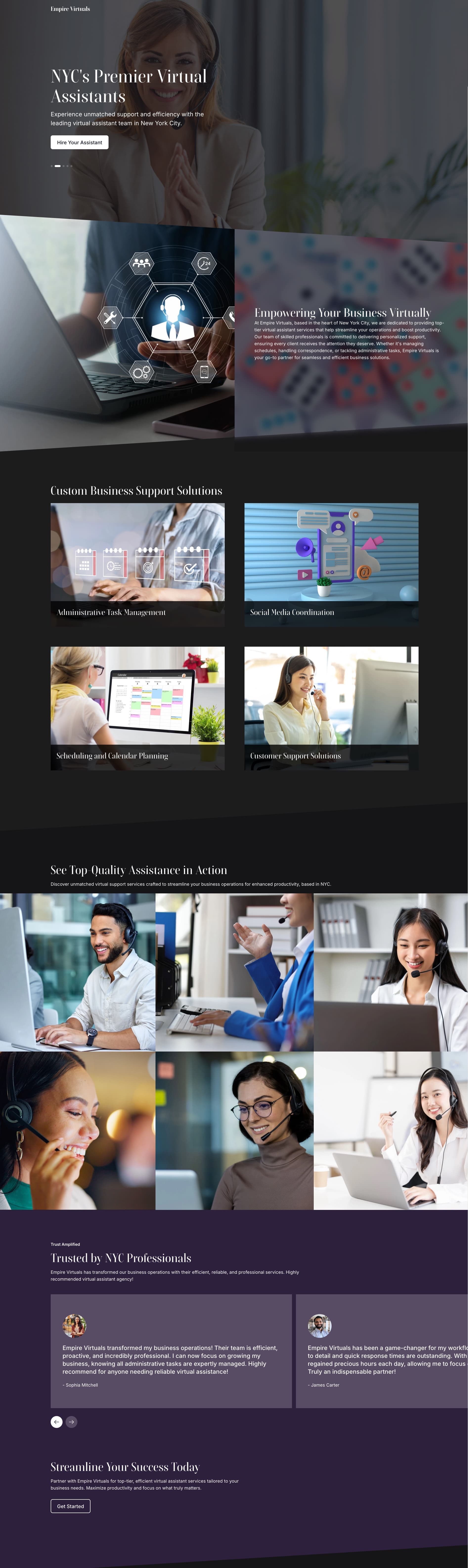 Virtual Assistant website template
