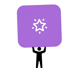 Character holding a star